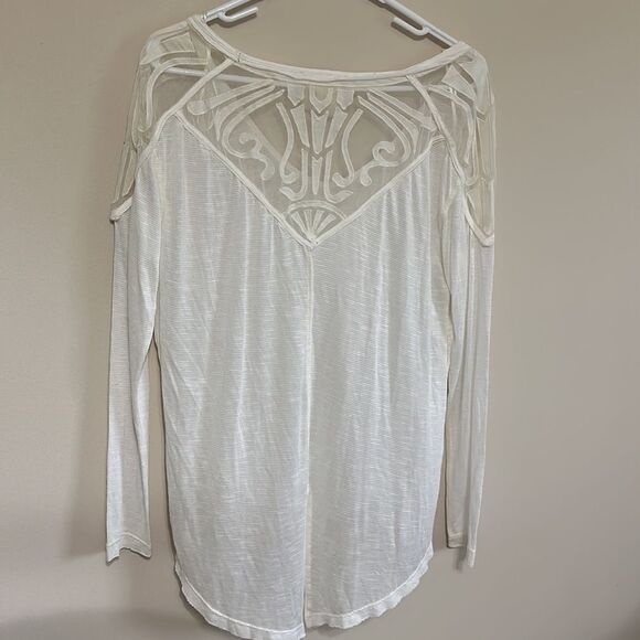 Free People Sheer Blouse Shirt size small - Picture 3 of 8